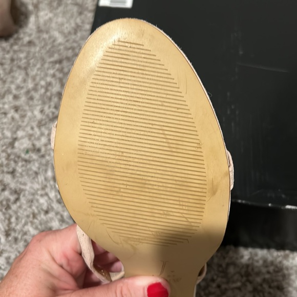 J Crew Three-Strap Scallop Suede Heels - Picture 10 of 12